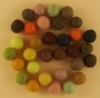 Handmade Felt Accessories - 10mm Balls - Yellows & Browns